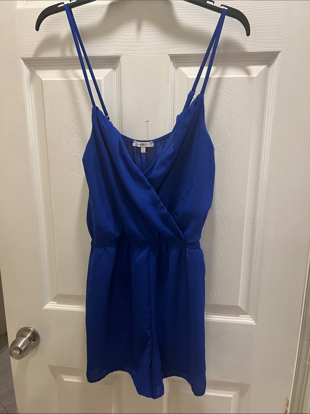 NWOT Charlotte Russe Cobalt Blue Spaghetti Strap Romper